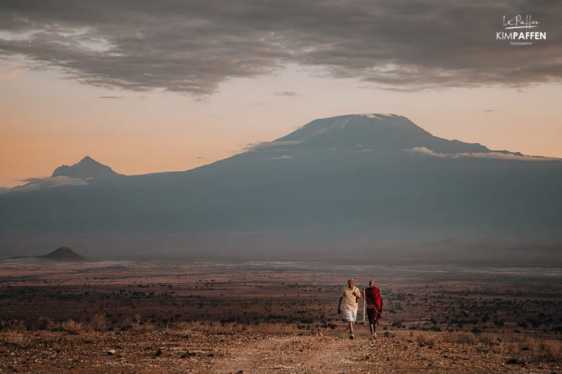 Africa Kilimanjaro seen from Amboseli Park Kenya