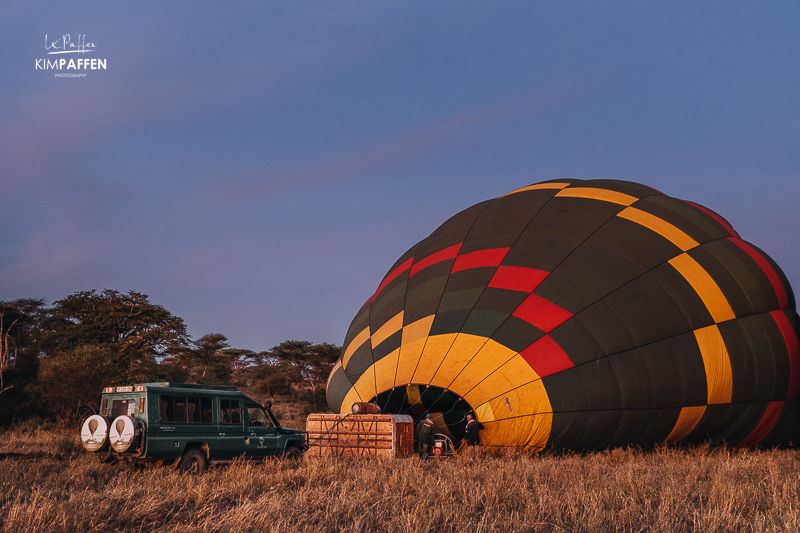 Balloon Safari in Serengeti before sunrise