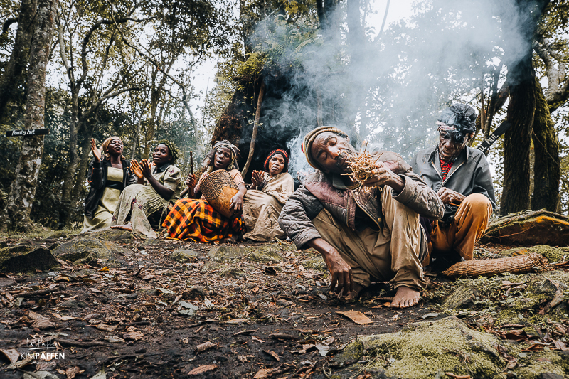 Batwa Tour Nkuringo learn how to make fire