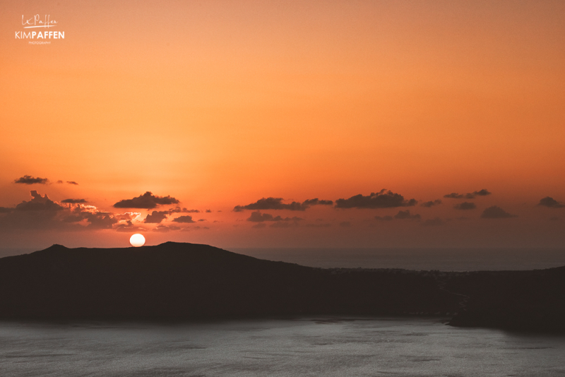 watching the sunset in Imerovigli Santorini from Remezzo Villas