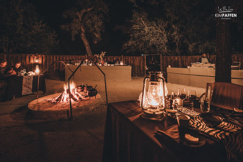 Boma diner with traditional braai at Tintswalo Safari Lodge South Africa