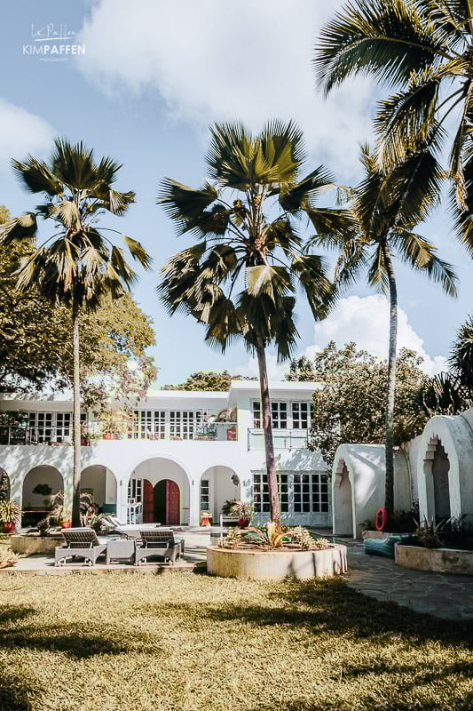 sunny days and waving palms at private beach villa in Diani
