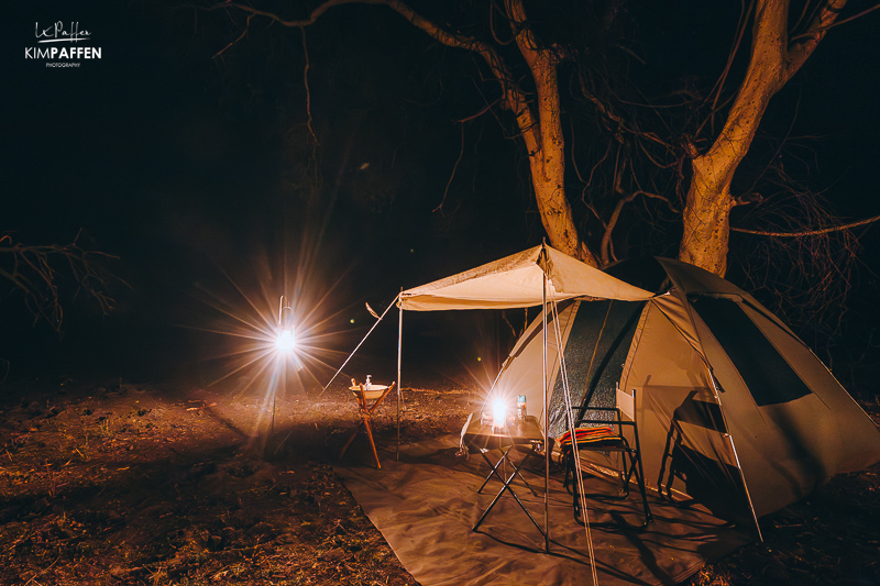 Bush camping at Mvuu Lodge Liwonde Malawi
