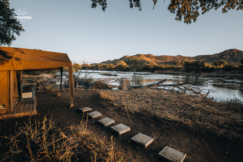 Remote camping at Limpopo River