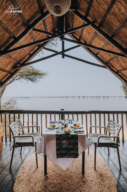 Lunch with a view at Chiawa Camp Lower Zambezi