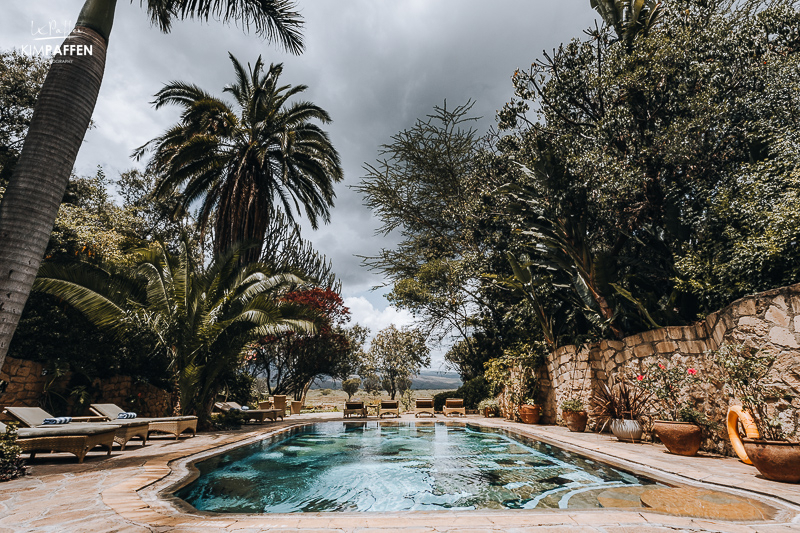 Chui Lodge swimming pool with a view