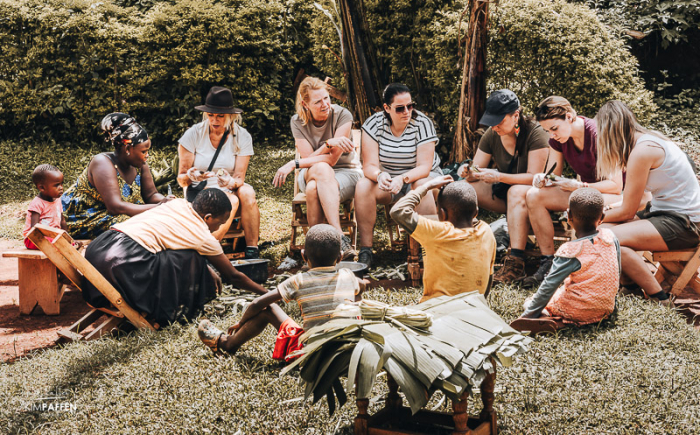 Cooking Matoke with local Ugandan women