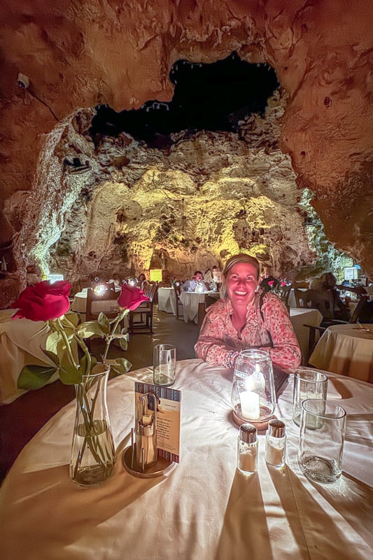 Dinner in a cave at Ali Barbours Diani Beach