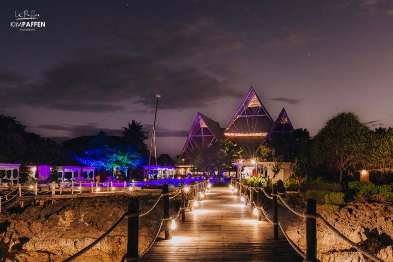 Essque Zalu Zanzibar Beach Resort at night