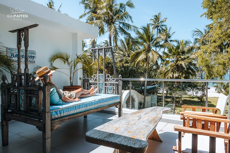 Seaview from the private balcony of Fishermans Villa Diani Beach