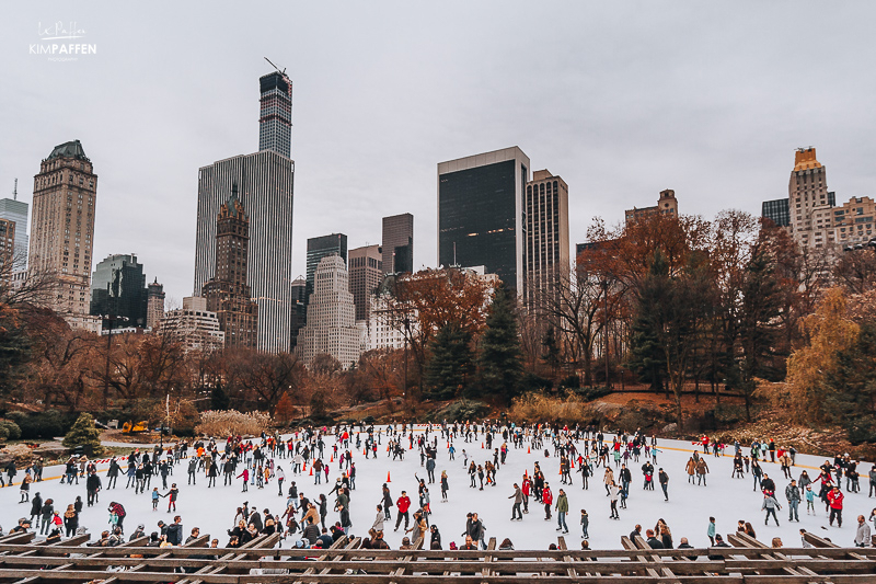Ice Skating during Christmas Holiday in New York City