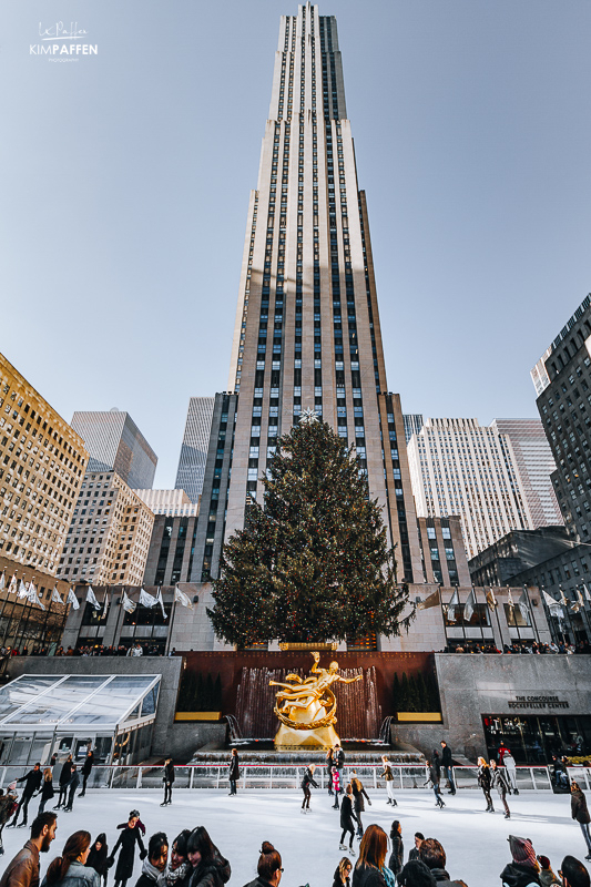 Ice Skating at famous Christmas Tree Rockefeller Center