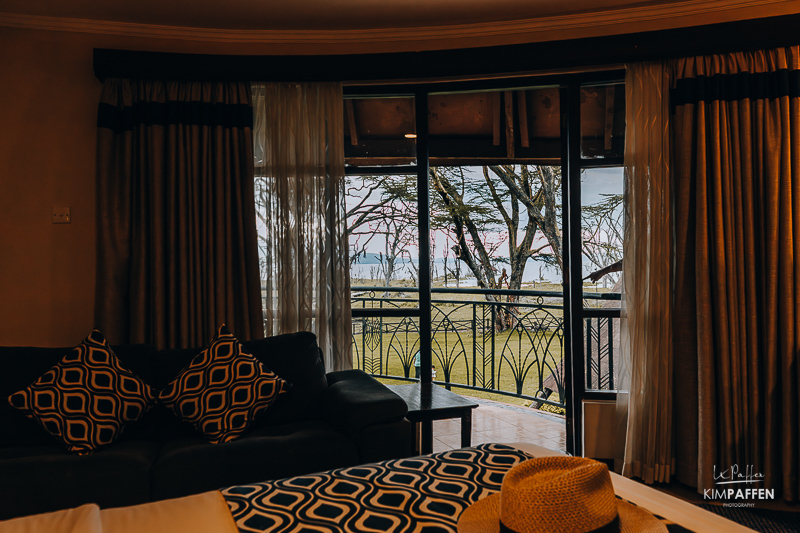 Lake Naivasha Sopa Lodge cottages have great views of Lake Naivasha in Kenya