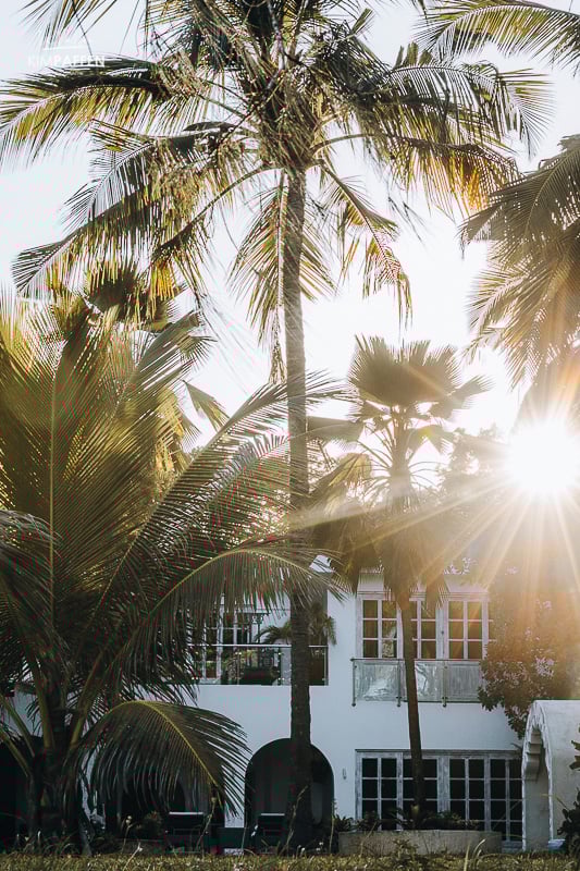 Mindfulness practive during golden hour at Nomad Beach Resort