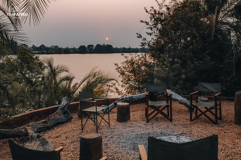 Enjoy a campfire at Mukambi Safari Lodge Boma