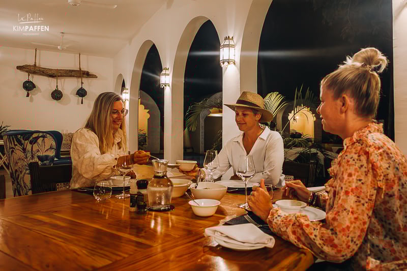 Fresh farm-to-table dishes served at beachfront restaurant at The Sands