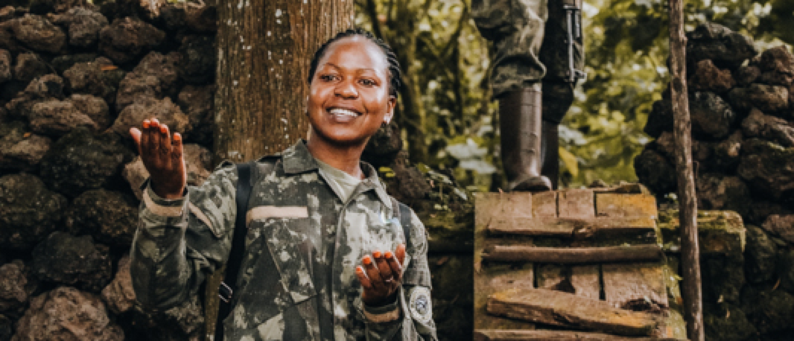 Rangers protecting gorillas on a daily base