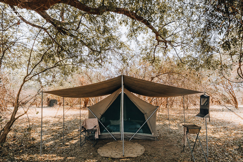 Safari Tent at Luangwa Bush Camp by Robin Pope