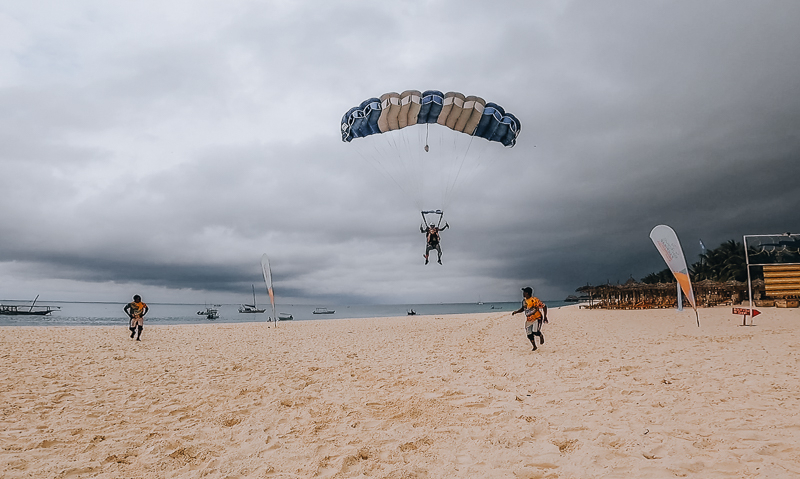 Skydiving Kendwa Beach Zanzibar