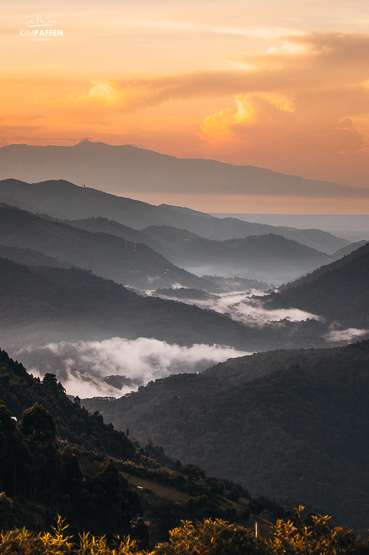 Watch sunset On Top of The World Hill in Nkuringo Sector Bwindi