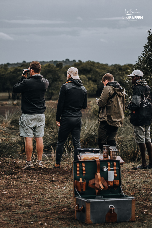 Sundowner during safari guide course in Kenya