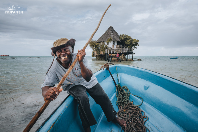 The Rock Restaurant in the water in Zanzibar