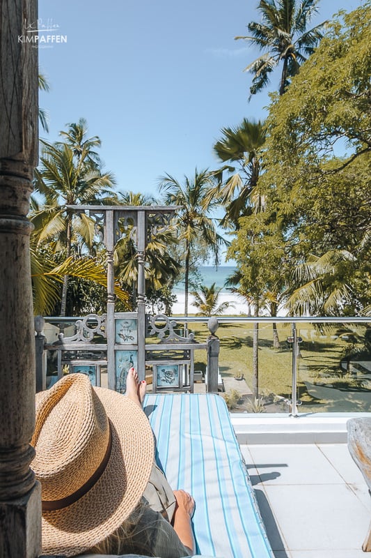Women relaxing in private villa of the Sands at Nomad in Diani Beach