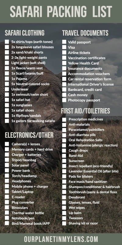 Ultimate South Africa Safari Packing Guide