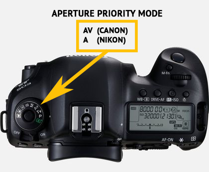 Aperture Priority Mode to control the Depth of Field by choosing the aperture or f-number