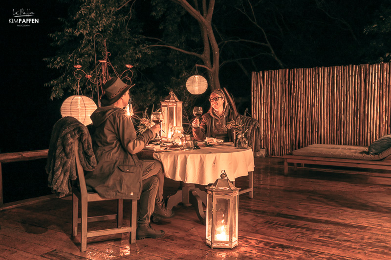 Safari clothing for evening dinners in the African bush