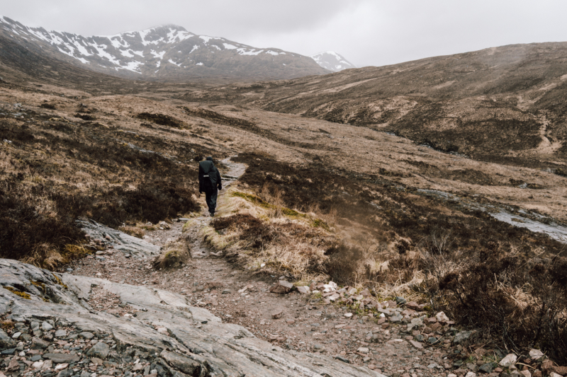 West Highland Way tussen Glencoe en Kinlochleven West Highland Way tussen Glencoe en Kinlochleven