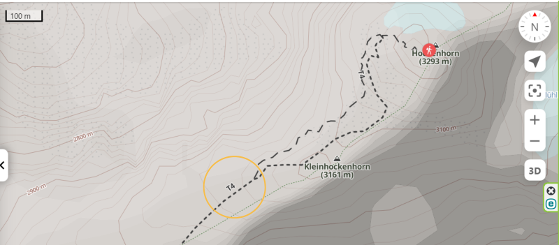 SAC-schaal-wandelkaart