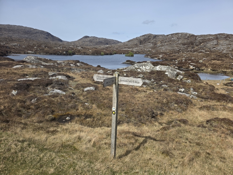 Markering van de Hebridean Way