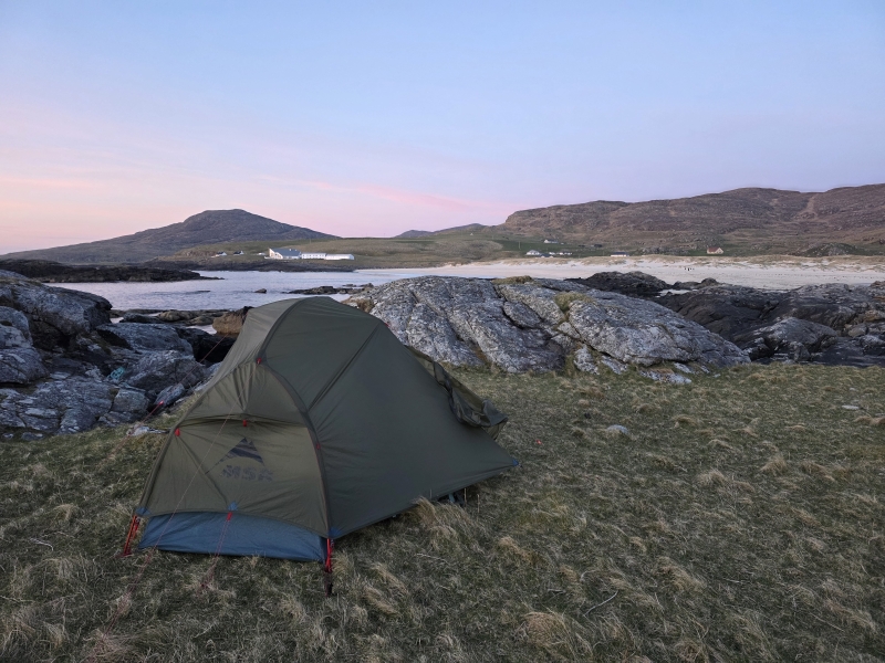 Tent voor de Hebridean Way op de paklijst