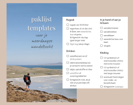Paklijst templates voor je meerdaagse wandeltocht