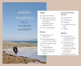 Paklijst templates voor je meerdaagse wandeltocht