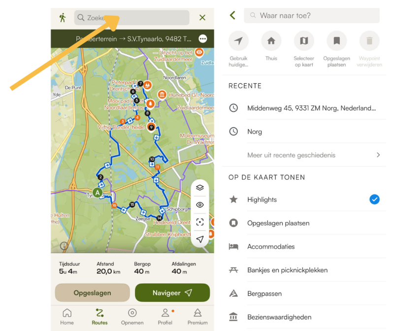 Points of Interest in de Komoot app points-of-interest-komoot-app