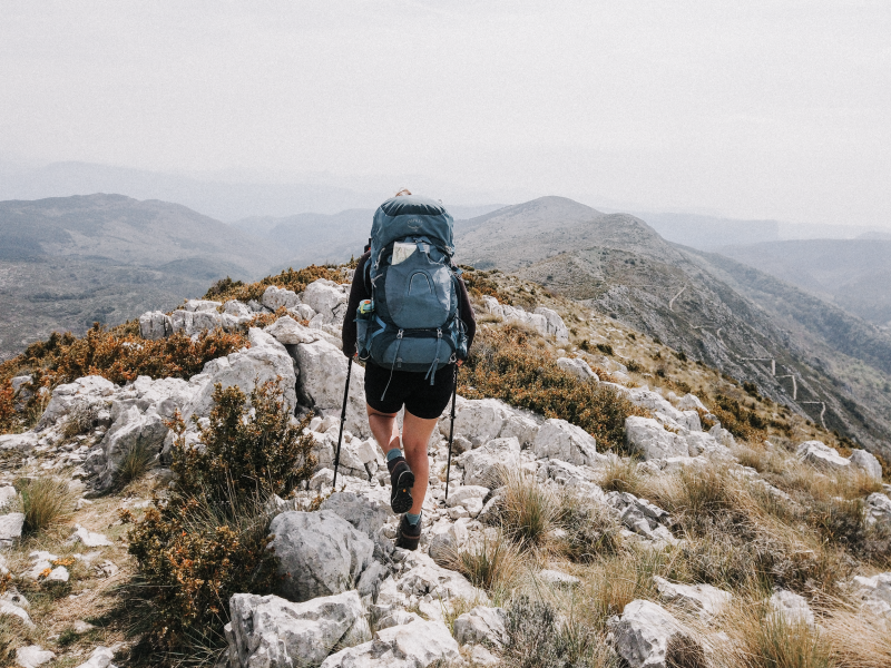 Wandelrugzak voor wandelen en wildkamperen