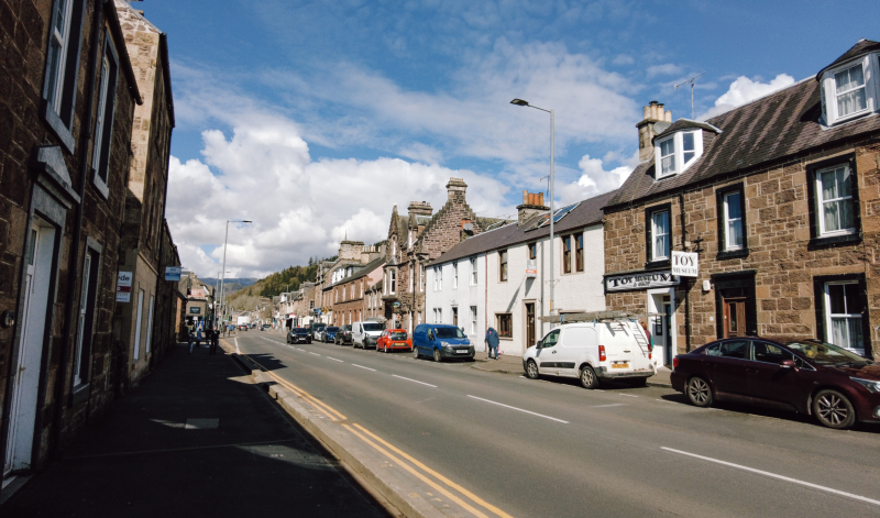 Supermarkten langs de Rob Roy Way