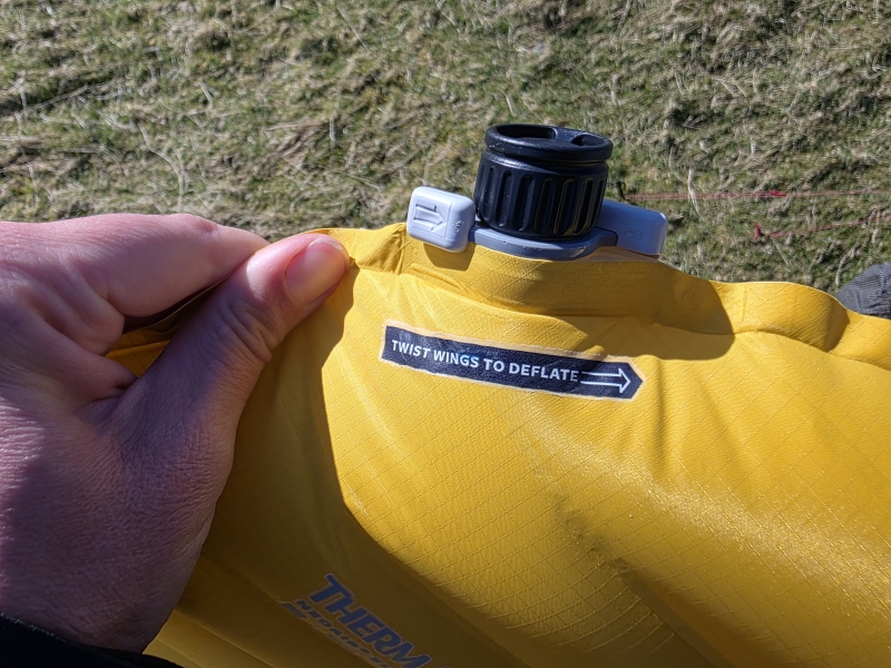 Ventiel van de Therm-a-Rest NeoAir Xlite NXT