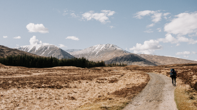 West Highland Way wandelen over Rannoch Moor West Highland Way wandelen over Rannoch Moor