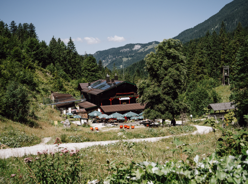 Een van de berghutten in Wilder Kaiser