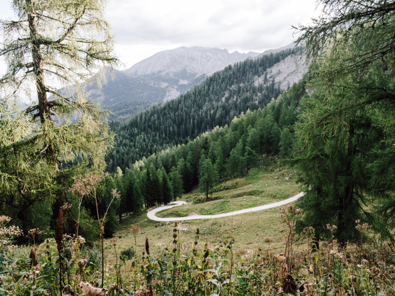 Afdaling van de Gotzenalm Afdaling van de Gotzenalm