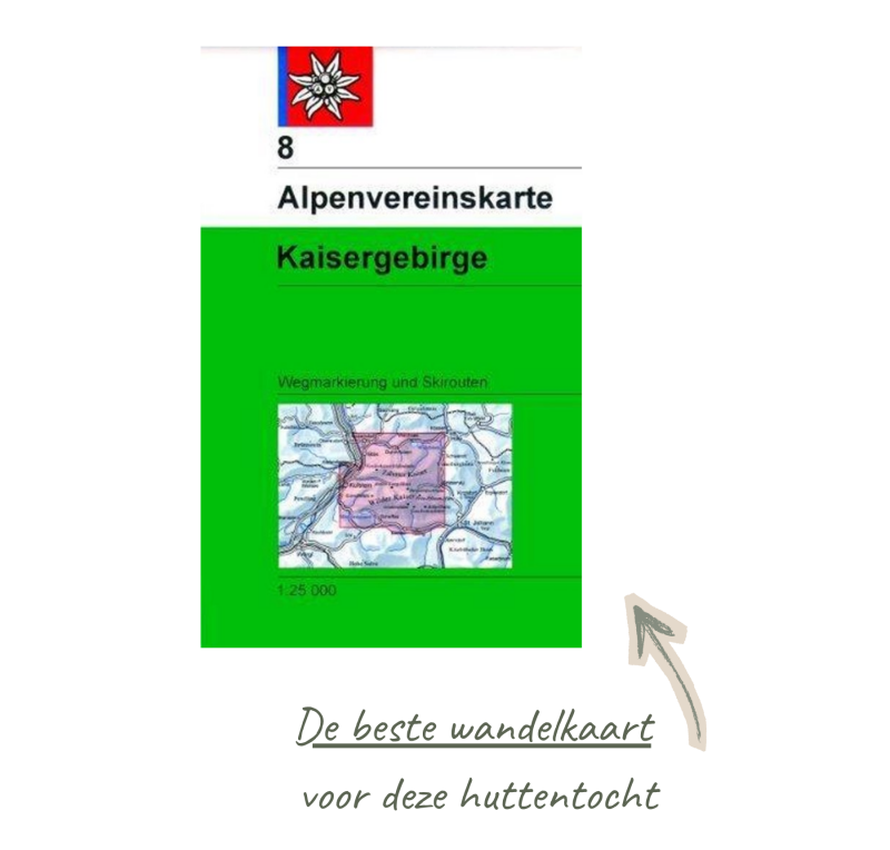 Wandelkaart Wilder Kaiser Huttentocht Wandelkaart Wilder Kaiser huttentocht