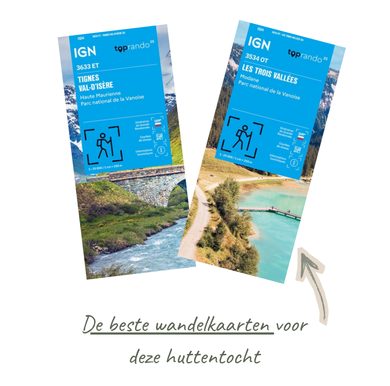 Wandelkaarten voor huttentocht Vanoise Wandelkaarten voor huttentocht Vanoise