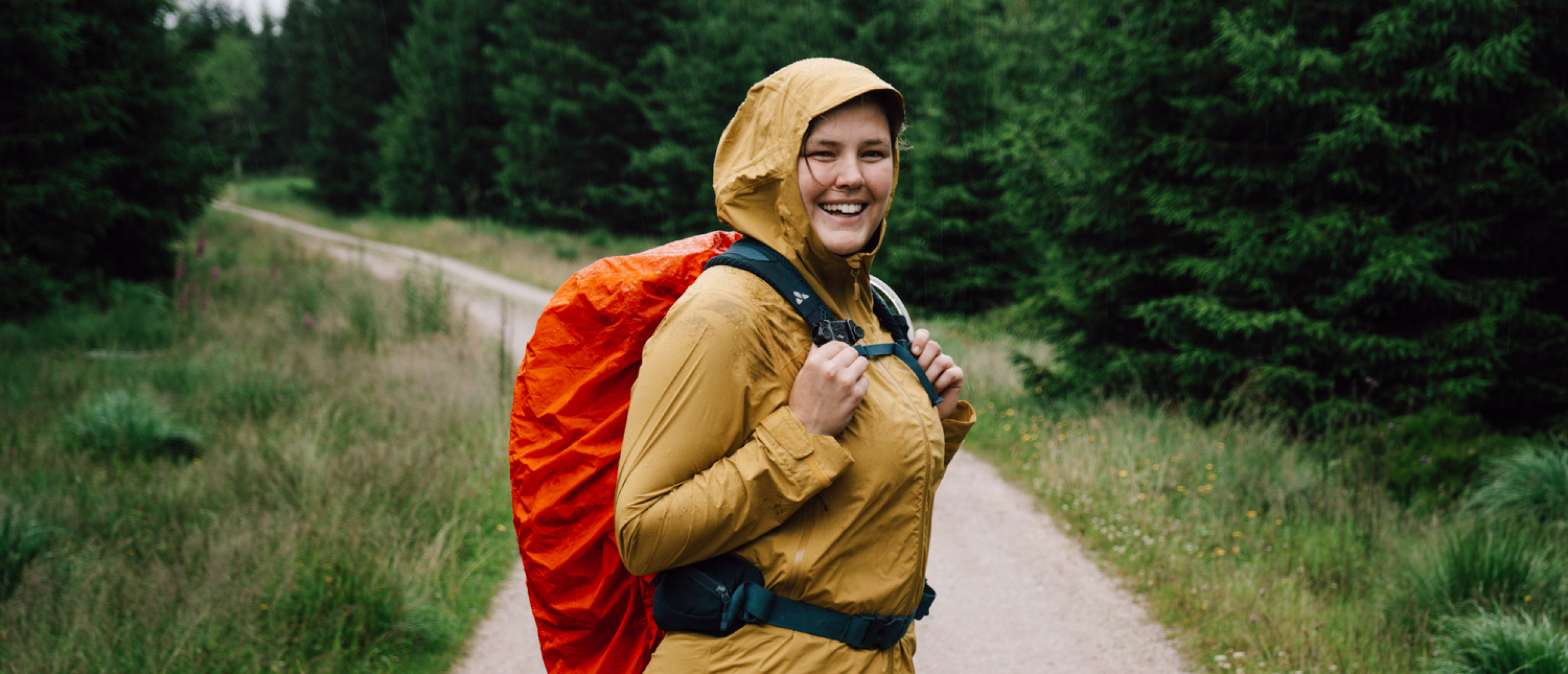 Wandelen in de regen