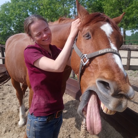 Tevreden klant na osteopathie behandeling van haar paard