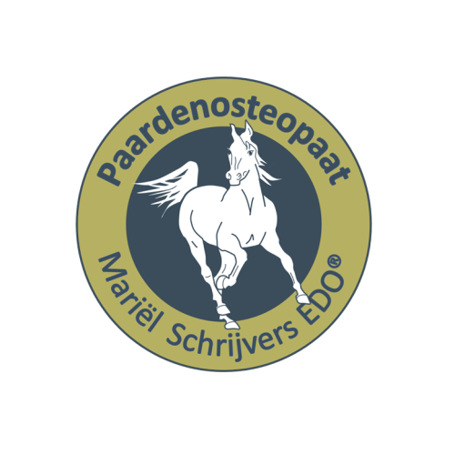 Logo van Paarden osteopaat Mariël Schrijvers (EDO)