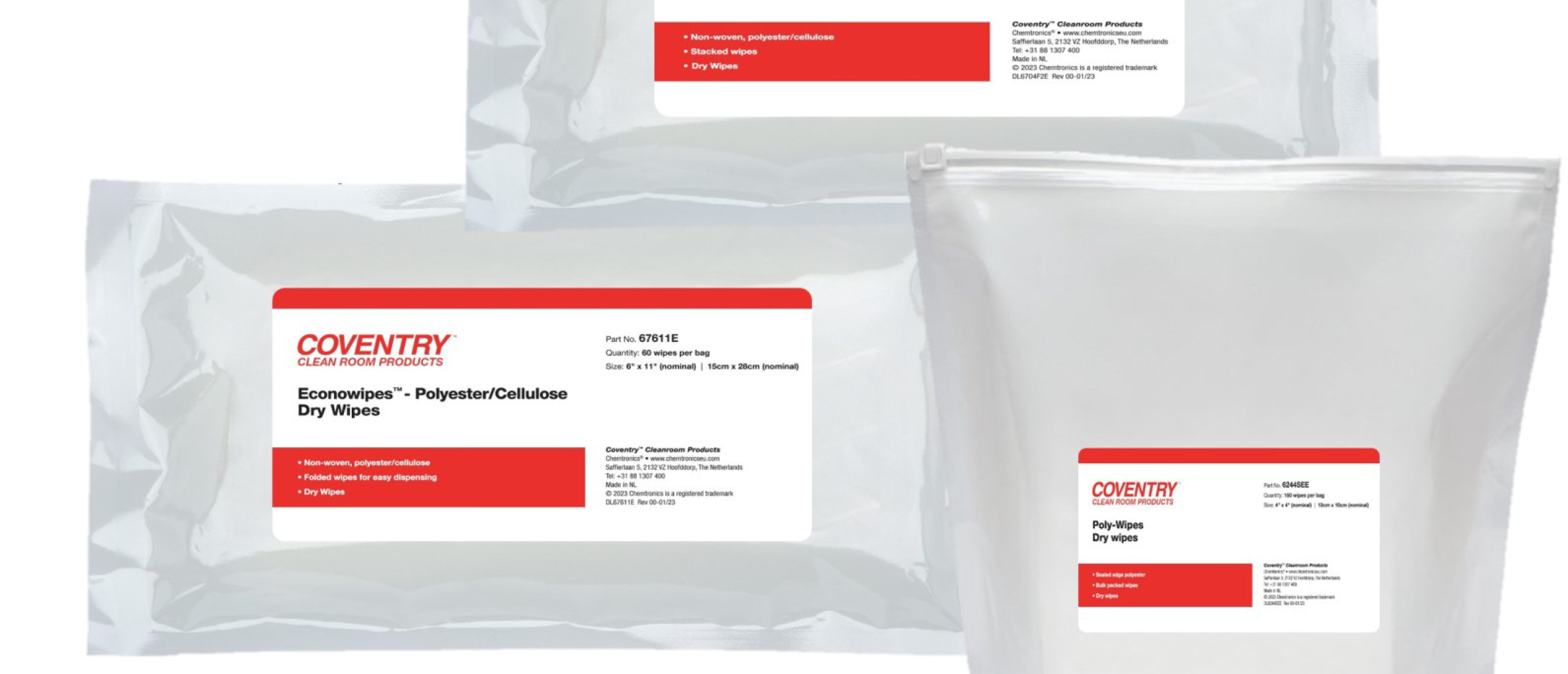 Coventry™ cleanroom wipes: ensuring process  integrity