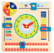 Stimuleer leren en nieuwsgierigheid met onze educatieve houten kalender set. Help kinderen seizoenen, dagen, weken, maanden en tijd te begrijpen. Bestel nu voor betrokken en plezierig leren!